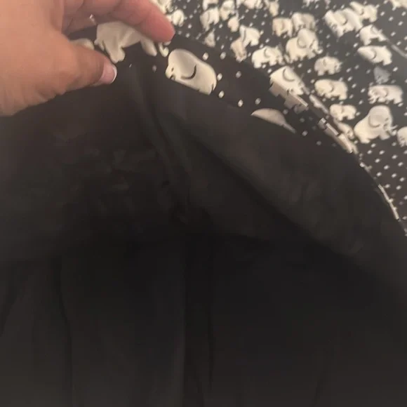 Anthropologie Circ-A-Line elephant strapless dress Black & White No Belt Size 8 - Picture 7 of 8